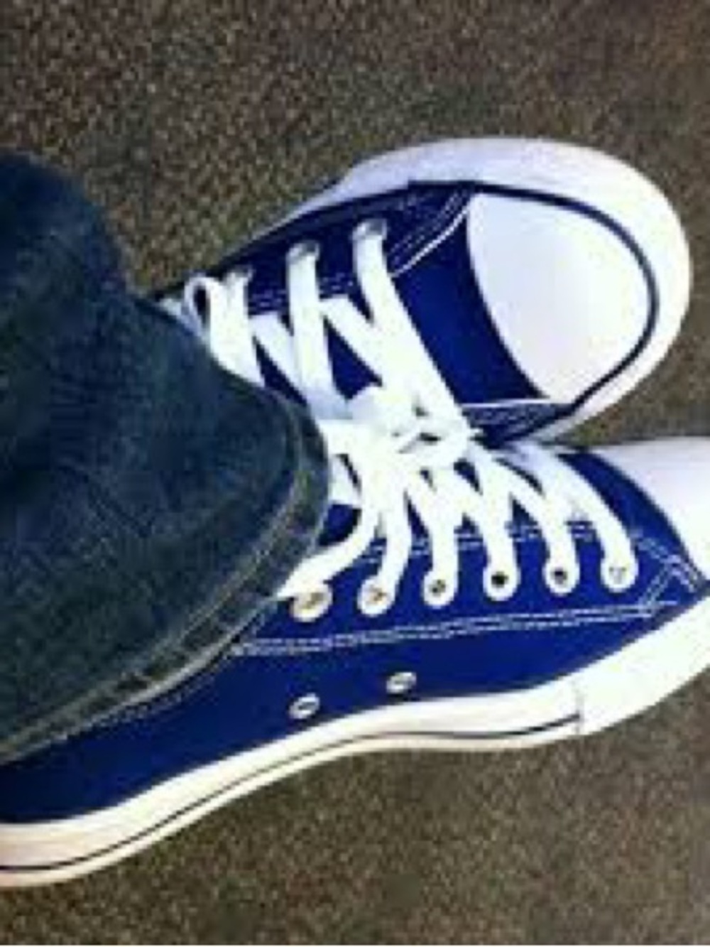 Converse Royal Blue Canvas Low-Top Sneakers with Cream Interior